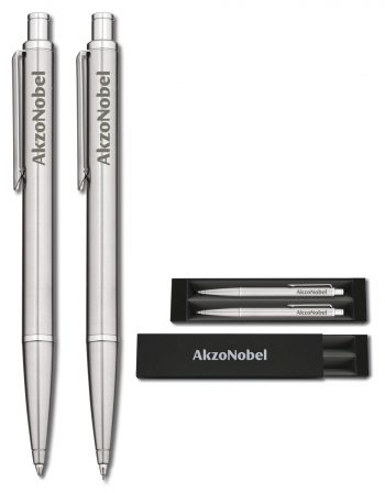 Stainless Steel Novara Pen Set by Inovo Design